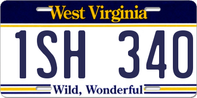WV license plate 1SH340