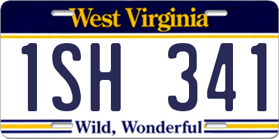 WV license plate 1SH341
