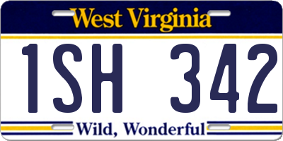 WV license plate 1SH342