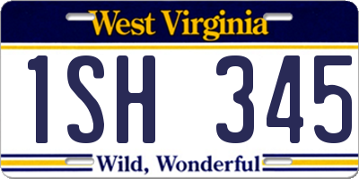 WV license plate 1SH345