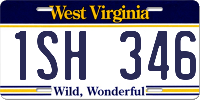 WV license plate 1SH346