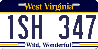WV license plate 1SH347