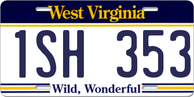 WV license plate 1SH353