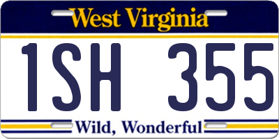 WV license plate 1SH355