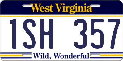 WV license plate 1SH357