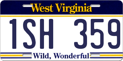 WV license plate 1SH359