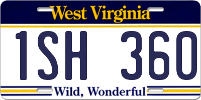 WV license plate 1SH360