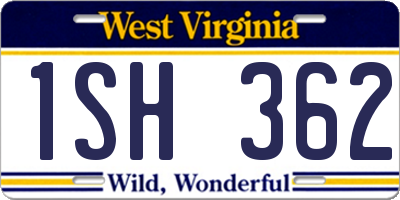 WV license plate 1SH362