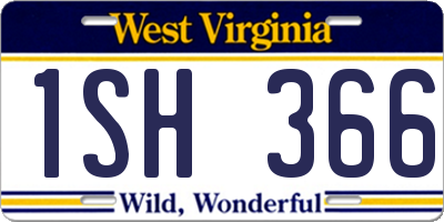 WV license plate 1SH366