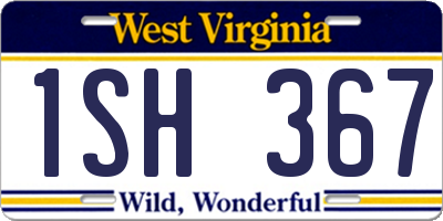 WV license plate 1SH367