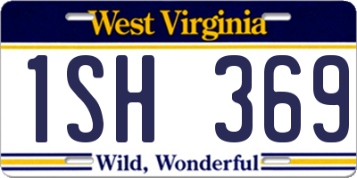 WV license plate 1SH369