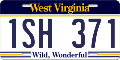 WV license plate 1SH371