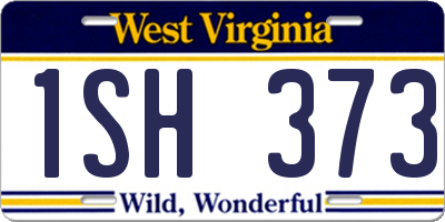 WV license plate 1SH373