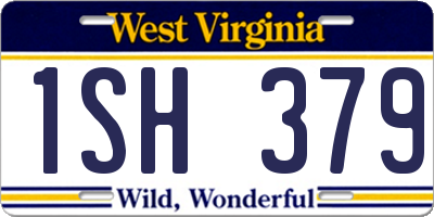 WV license plate 1SH379