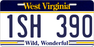 WV license plate 1SH390