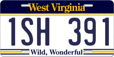 WV license plate 1SH391