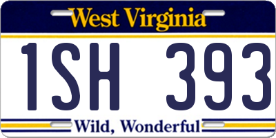 WV license plate 1SH393