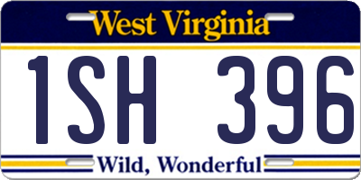 WV license plate 1SH396