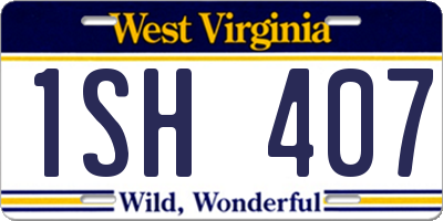 WV license plate 1SH407