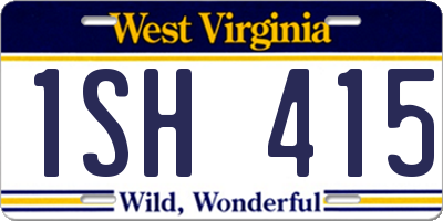 WV license plate 1SH415