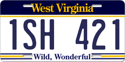 WV license plate 1SH421