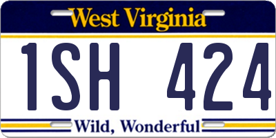 WV license plate 1SH424