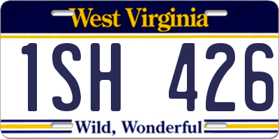 WV license plate 1SH426