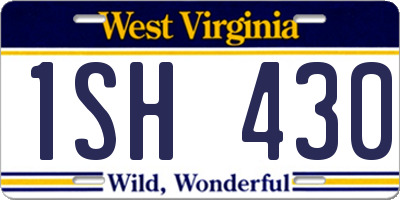 WV license plate 1SH430
