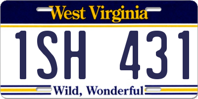 WV license plate 1SH431