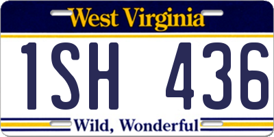 WV license plate 1SH436