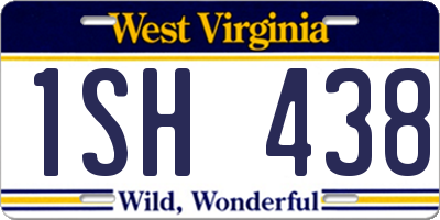 WV license plate 1SH438