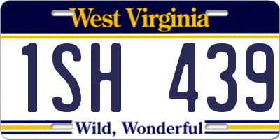WV license plate 1SH439