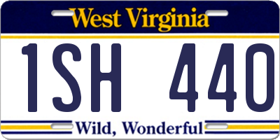 WV license plate 1SH440