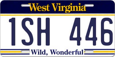 WV license plate 1SH446