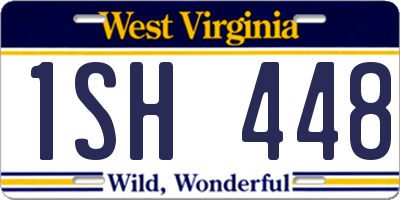 WV license plate 1SH448