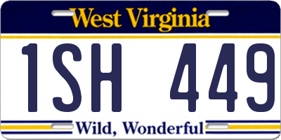 WV license plate 1SH449
