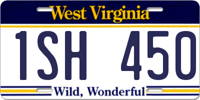 WV license plate 1SH450