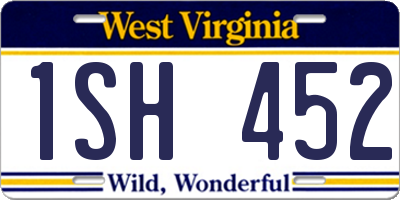 WV license plate 1SH452
