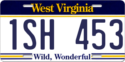 WV license plate 1SH453