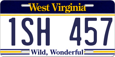 WV license plate 1SH457