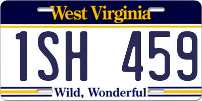 WV license plate 1SH459