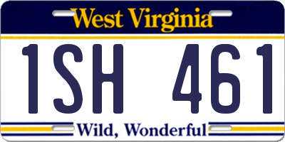 WV license plate 1SH461