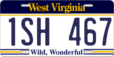 WV license plate 1SH467