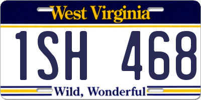 WV license plate 1SH468