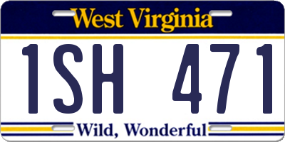 WV license plate 1SH471