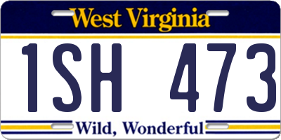 WV license plate 1SH473