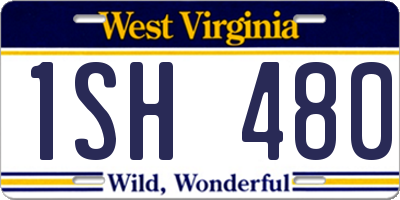 WV license plate 1SH480