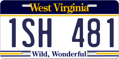 WV license plate 1SH481