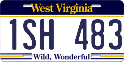 WV license plate 1SH483