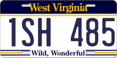 WV license plate 1SH485